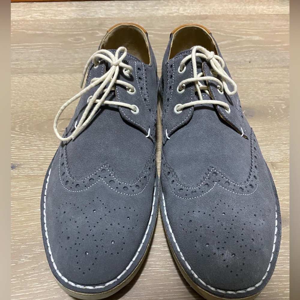 Ted Baker Jamfro 2 Wingtip Oxford Loafers Suede Sole Leather Size US10
